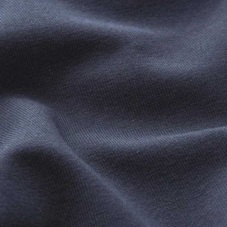 Bomuldsjersey Medium ensfarvet – natblå,  image number 4