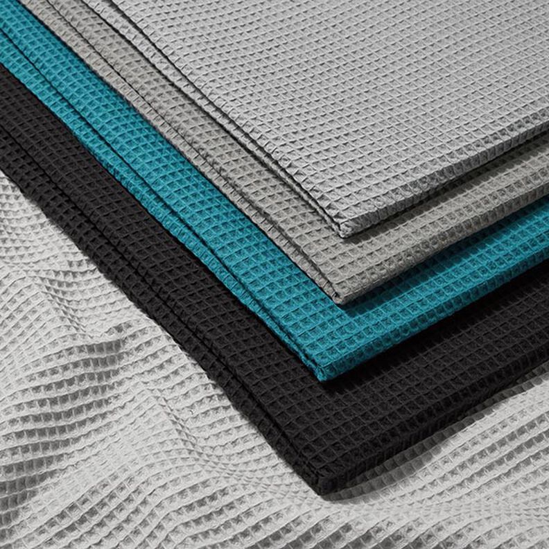 Vaffelpiqué – petrol,  image number 4