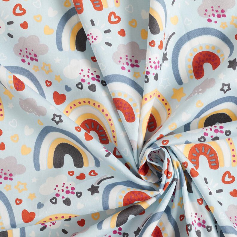 Poplin regnbue – lyseblå,  image number 3