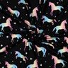 Bomuldsjersey regnbue-enhjørninger Digitaltryk | Poppy Fabrics – sort,  thumbnail number 3