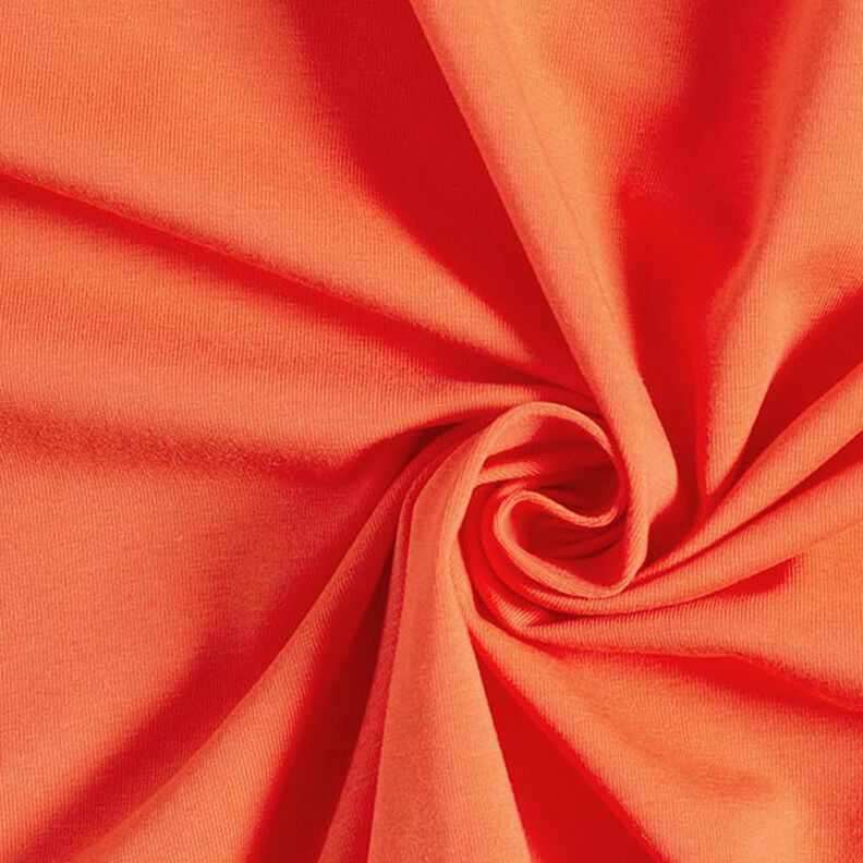Bomuldsjersey Medium ensfarvet – orange,  image number 1