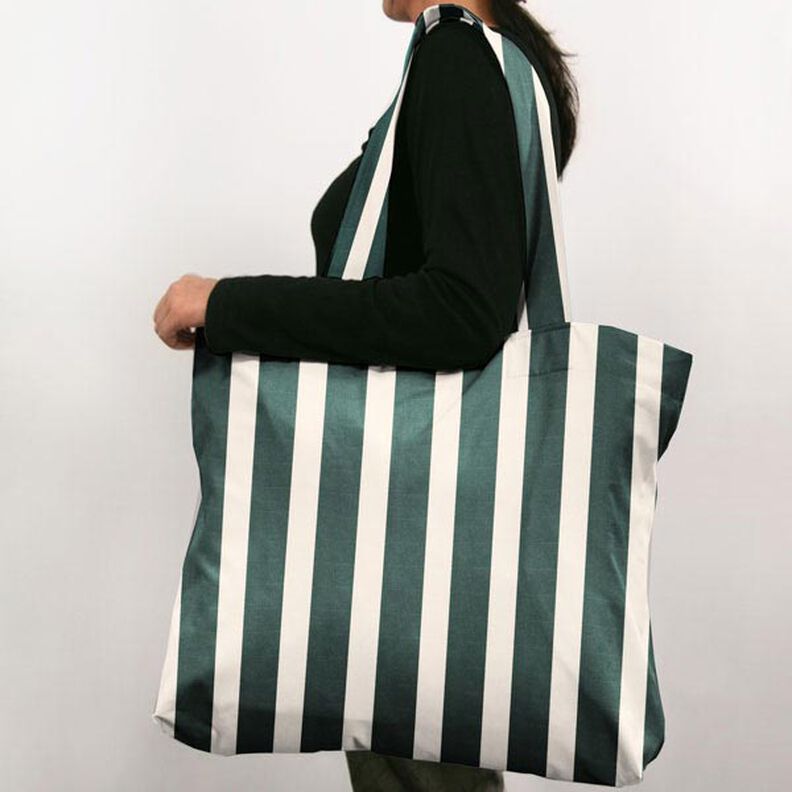 Outdoor stof Acrisol Listado – uldhvid/mørkegrøn,  image number 6