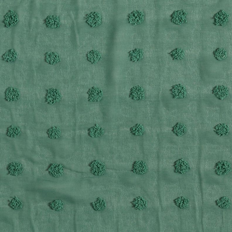 chiffon store dobby-prikker – Mørkegrøn,  image number 1