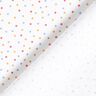 Dekorationsstof Bomuldssatin farverige små prikker – hvid,  thumbnail number 4