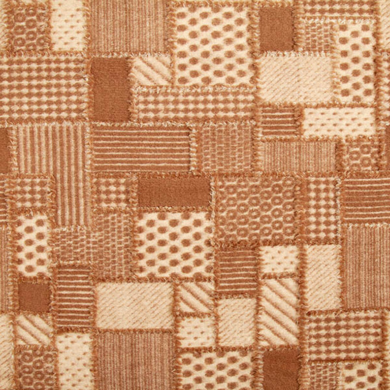 Frakkestrik ekspressivt mønster – cashew/brun,  image number 1