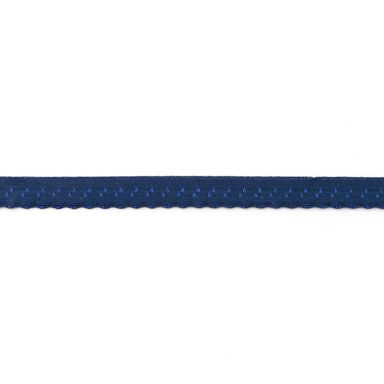 Elastisk indfatningsbånd Blonder [12 mm] – marineblå,  image number 1