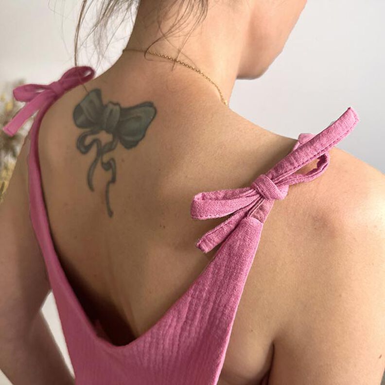 Musselin/Dobbelt-Crincle stof – pastelviolet,  image number 9