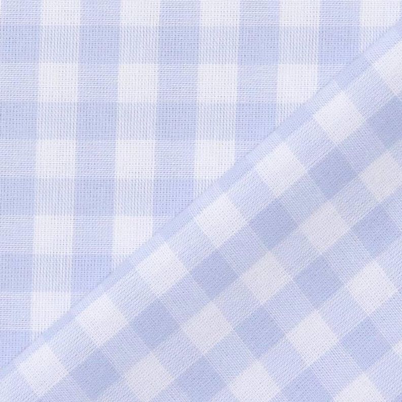 Bomuldsstof Vichy tern 1 cm – lys jeans-blå/hvid,  image number 3