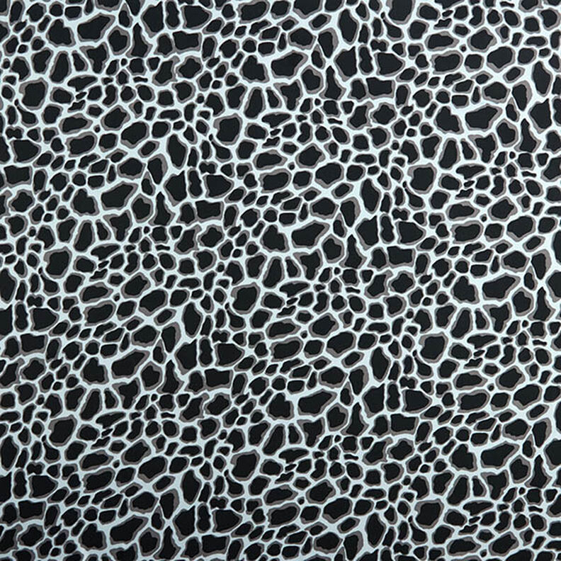 Viskosestof leomønster – lyseblå/sort,  image number 1