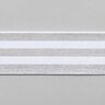 Stribet elastikbånd [40 mm] – hvid/sølv,  thumbnail number 1