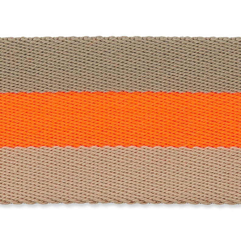 Bånd til taskerem Neon [ 40 mm ] – neonorange/beige,  image number 4