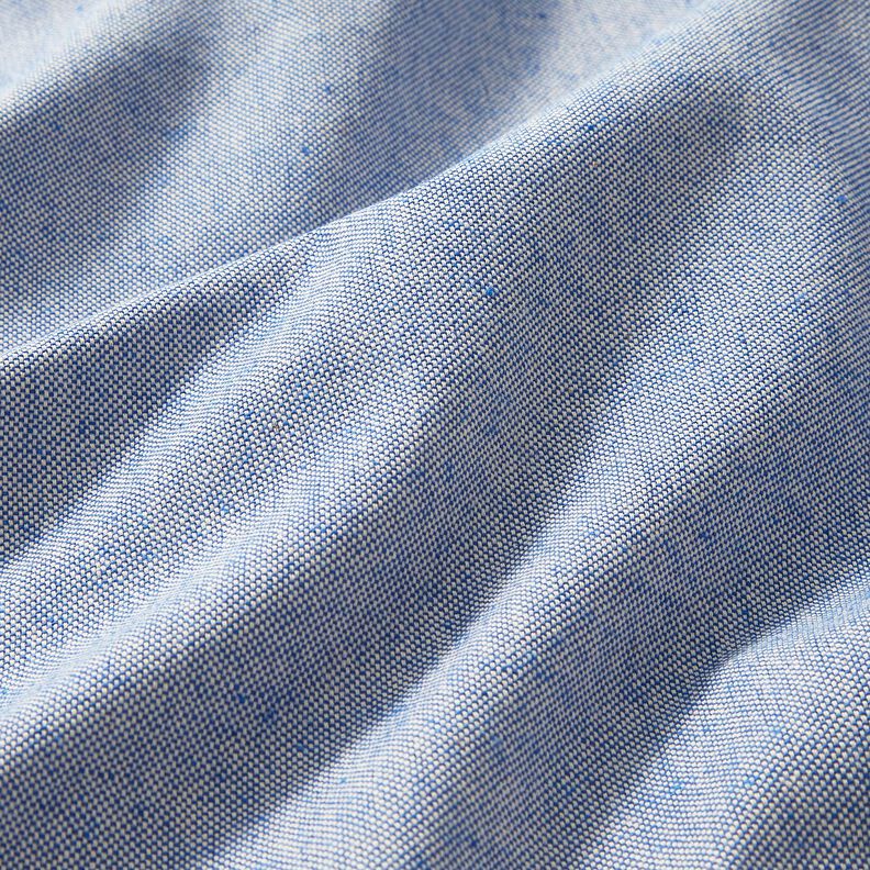 Dekorationsstof Halvpanama tofarvet – kongeblå/natur,  image number 2