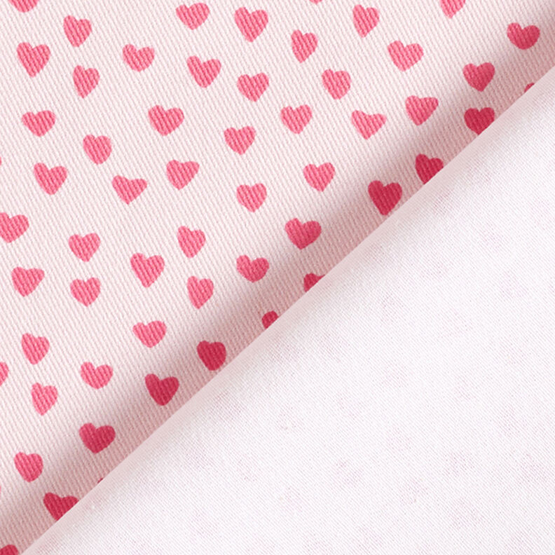 Dekorationsstof bomuldskiper minihjerter – lys rosa,  image number 4