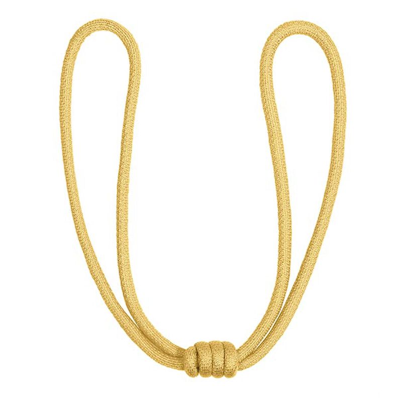 Gardinbinder med rulleknuder [65cm] – guld metallisk | Gerster,  image number 1