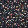 Dekorationsstof Gobelin vilde blomster – sort/rosé,  thumbnail number 1