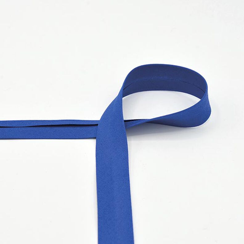 Bomulds-skråbånd Poplin [20 mm] – kongeblå,  image number 1