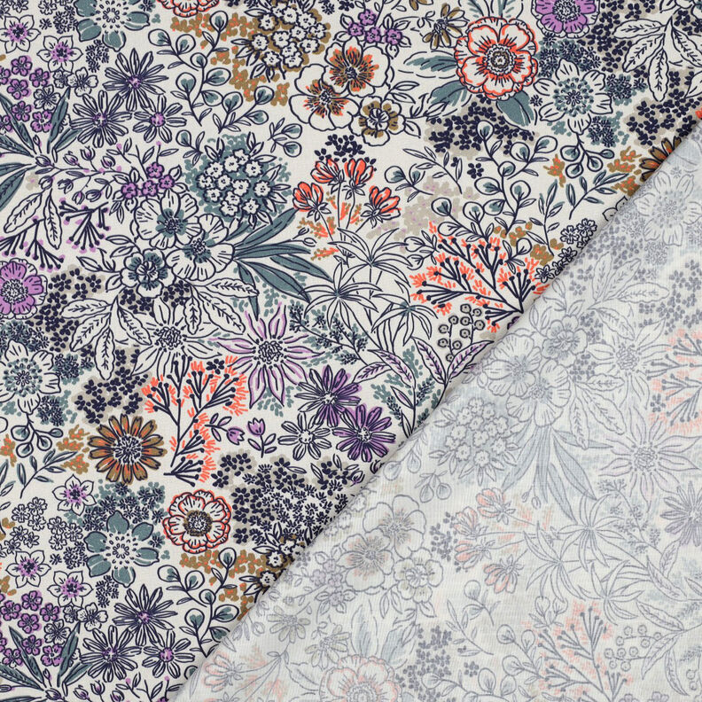 Bomuldspoplin vilde blomster | Poppy Fabrics – hvid,  image number 4