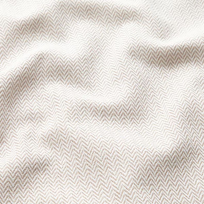 Dekorationsstof Jacquard subtil chevron – mørkebeige,  image number 2