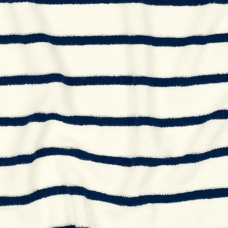 frottéjersey Striber – elfenben/natblå,  image number 2
