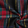 Frakkestof blanding af ny uld skotskternet – sort/rød,  thumbnail number 3