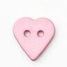Hjerteknap [Ø 15 mm] – rosa,  thumbnail number 1