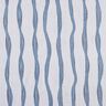 Dekorationsstof Halvpanama bølgede striber – blå,  thumbnail number 1