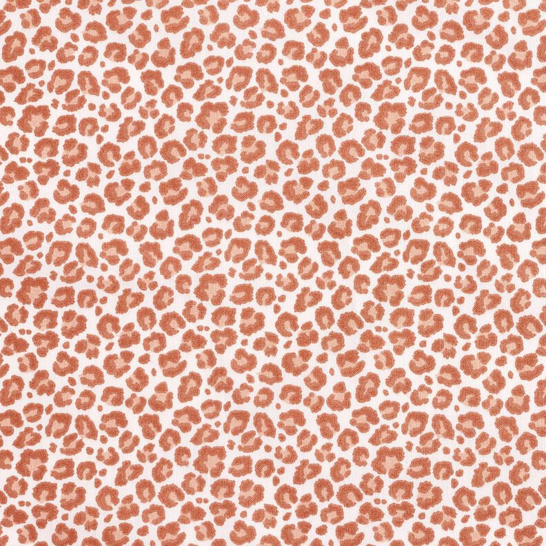 Bomuldsstof Cretonne lille løve – elfenben/kobberfarvet,  image number 1