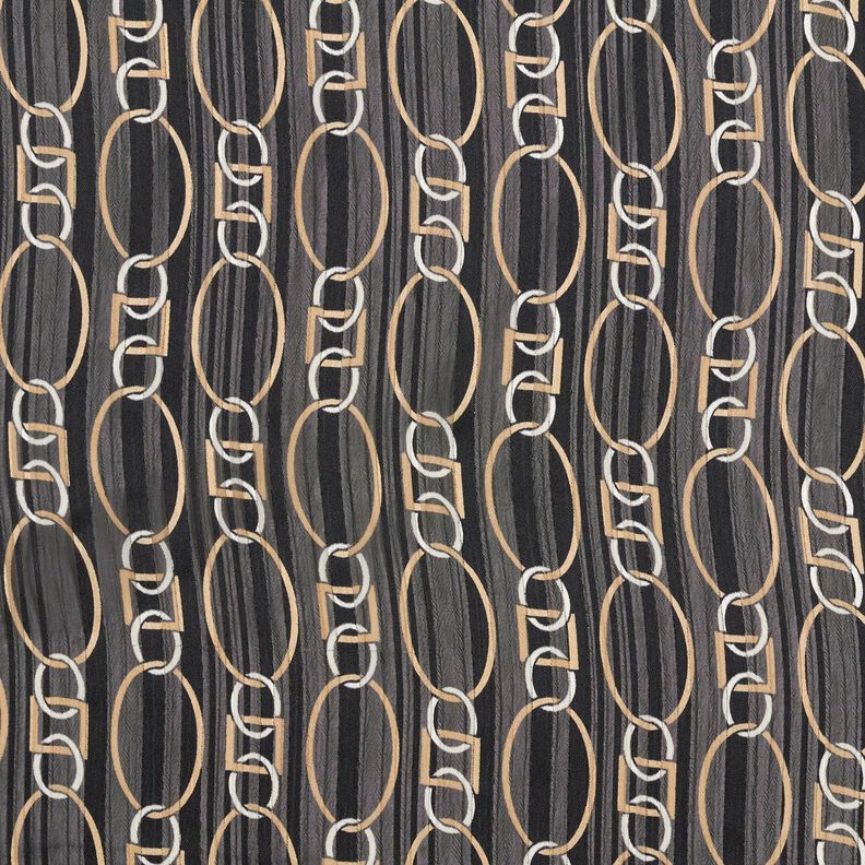 chiffon glitter-nålestriber kædeled – sort/hvid,  image number 1