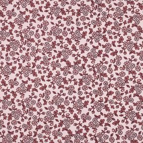 Bomuldsflonel blomster | Poppy Fabrics – rosé/malve, 