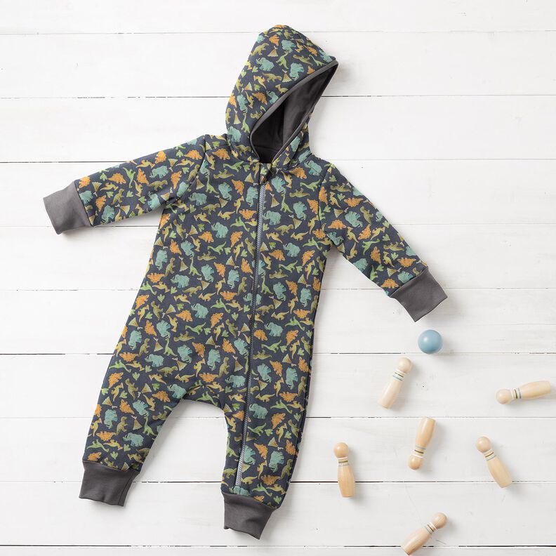 Softshell små dinosaurer Digitaltryk – antracit,  image number 7