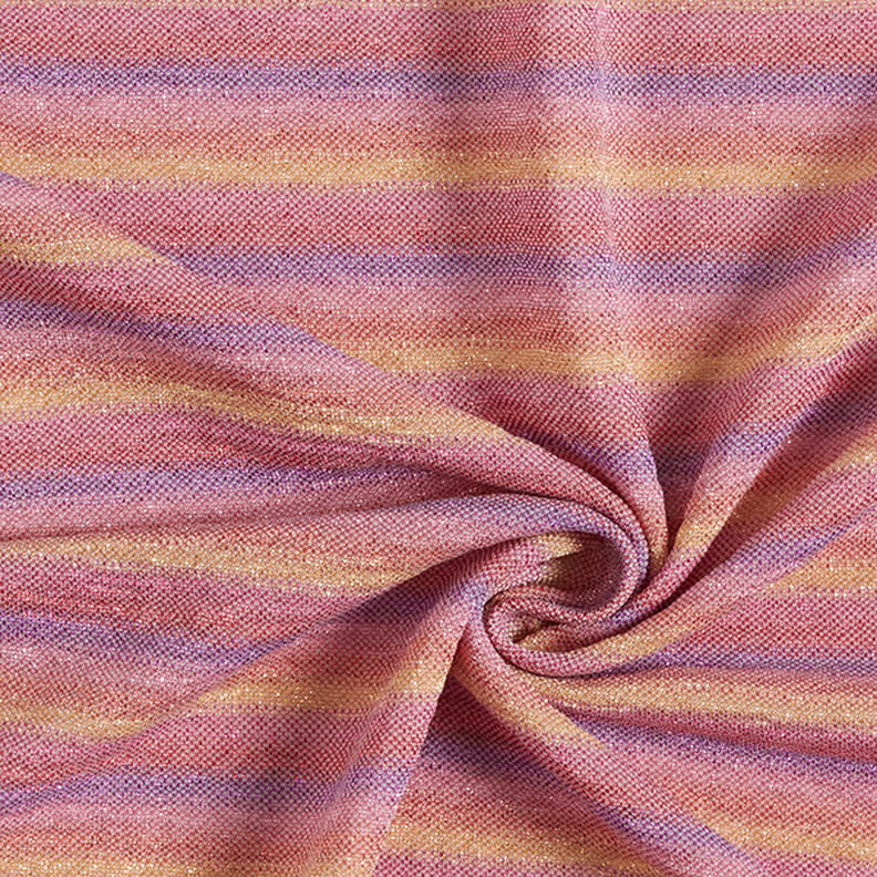 Glitter jersey striber i farveforløb – pink,  image number 3