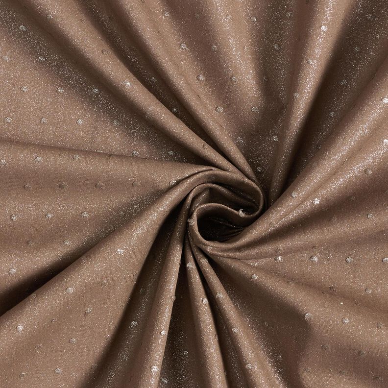 Bomuldsbatist dobby glimmer – kastaniebrun,  image number 3