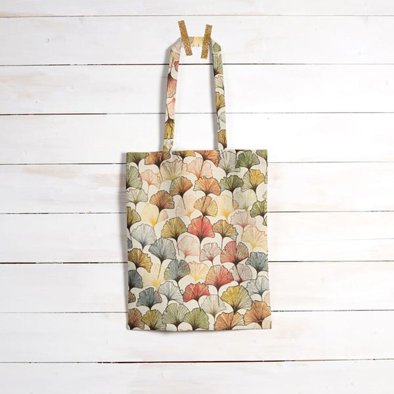 Dekorationsstof Digitaltryk farverig ginkgo,  image number 6