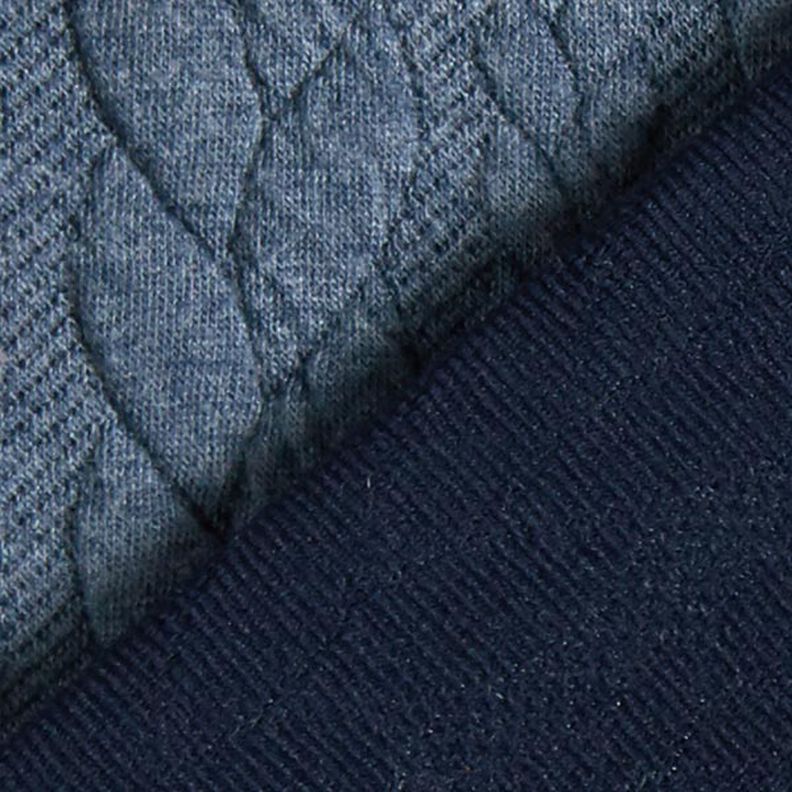 Jerseyjacquard Cloqué Fletmønster – jeansblå,  image number 4
