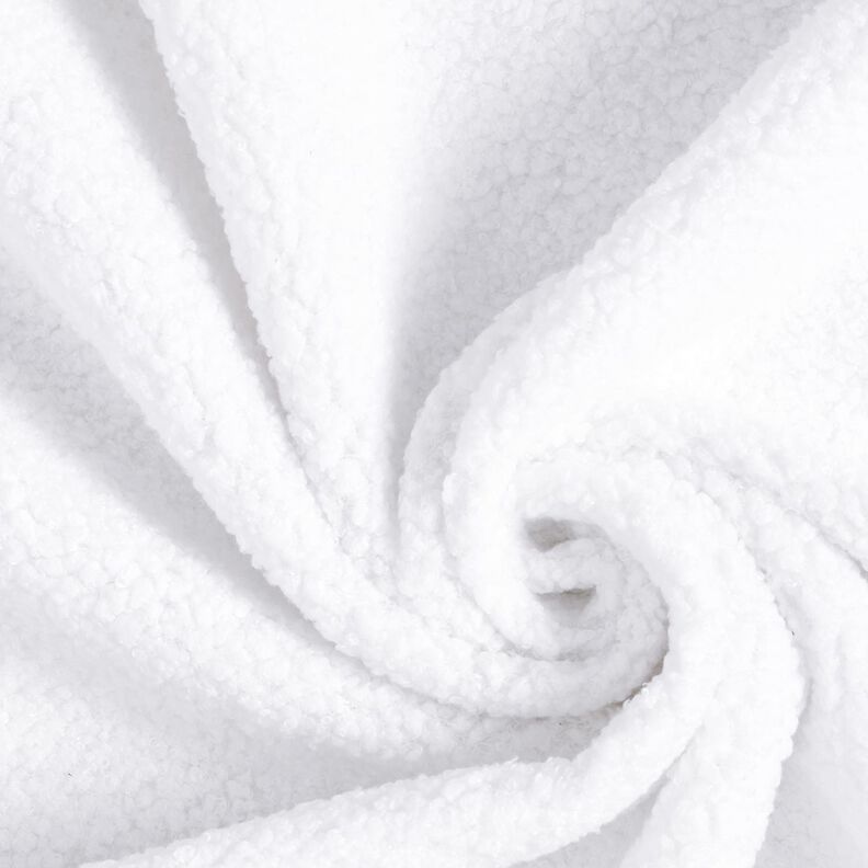 Polsterstof fåreskindslook – hvid,  image number 1