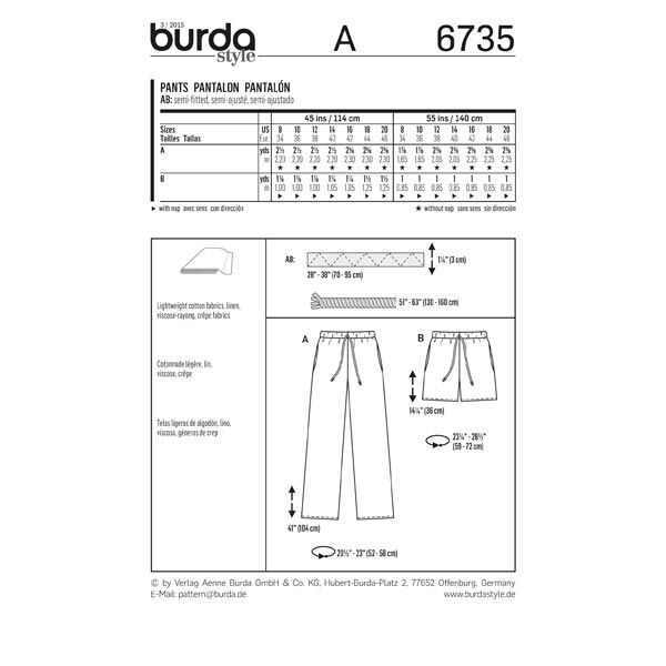 Bukser, Burda 6735,  image number 5