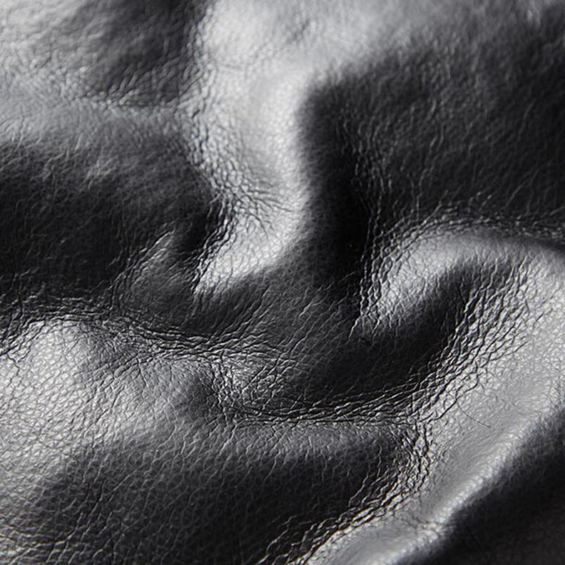 Imiteret skind med kunstpels på vrangen ensfarvet – sort/marineblå,  image number 5
