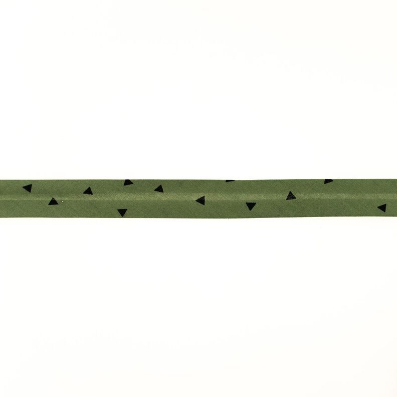 Skråbånd Trekanter [20 mm] – olivengrøn/sort,  image number 1
