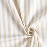 Dekorationsstof Halvpanama Lodrette striber – lysebeige/hvid,  thumbnail number 3