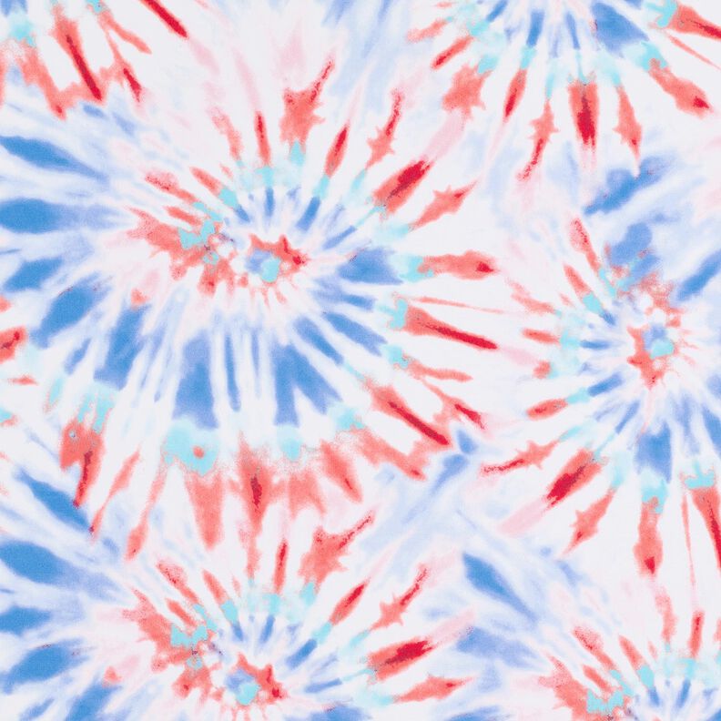 Badetøjsstof Batik-mandala – hvid/chili,  image number 6