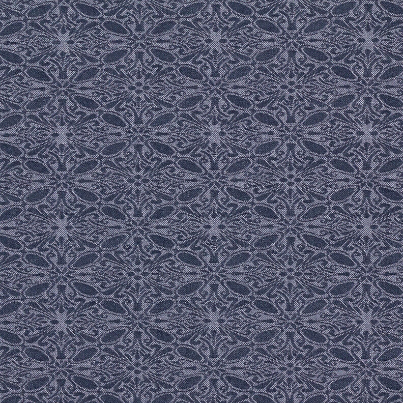Stretchjacquard ornamenter – jeansblå,  image number 1