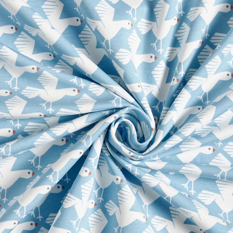 Sweatshirt lodden søde måger – lyseblå/hvid,  image number 3