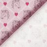 Bomuldsstof Cretonne heste og hjerter pink – rosa,  thumbnail number 4