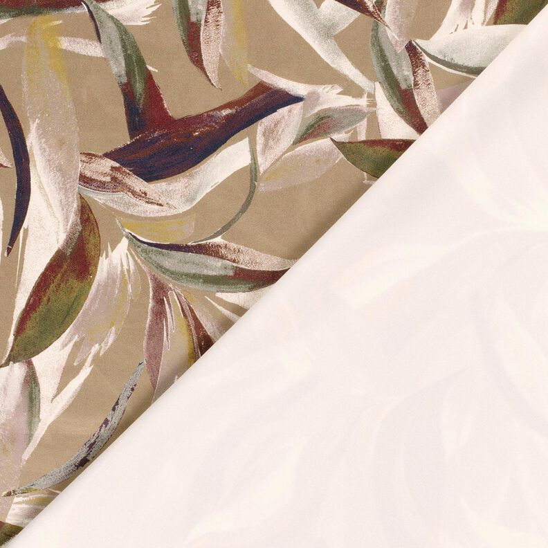 Bladvævning i stretchvelour – mocca/bordeaux,  image number 4