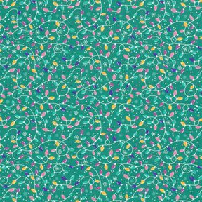 Bomuldsstof Poplin lyskæde – eukalyptus/lavendel, 