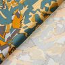 Viskosestof abstrakt blomsterhav – blågran/karrygul,  thumbnail number 4