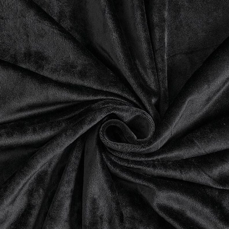 Nicki fløjl ensfarvet – sort,  image number 1