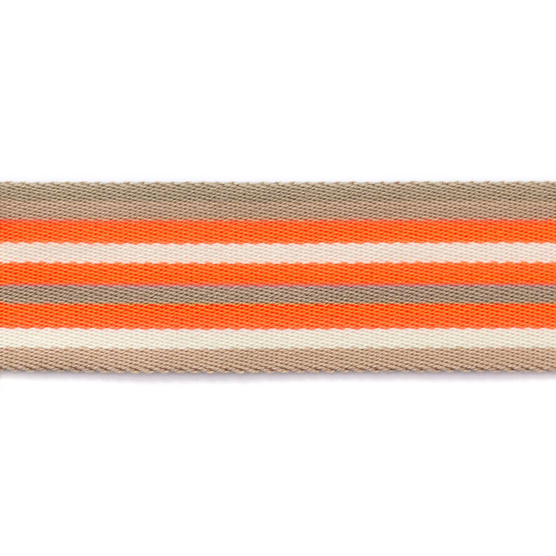 Bånd til taskerem Neon [ 40 mm ] – neonorange/beige,  image number 3
