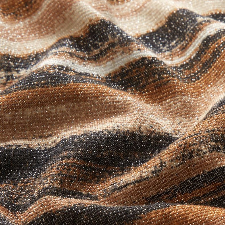 jersey glitter sl&oslash;rede striber &ndash; brun/sort,  image number 3