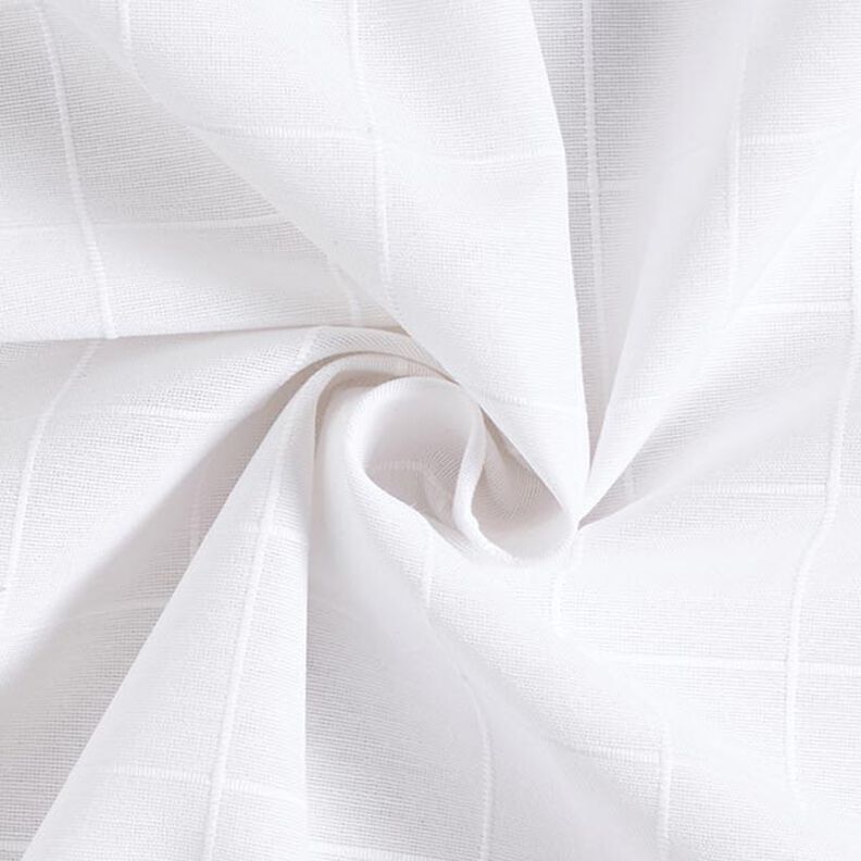 Dekorationsstof gitter-tern genanvendt – hvid,  image number 1